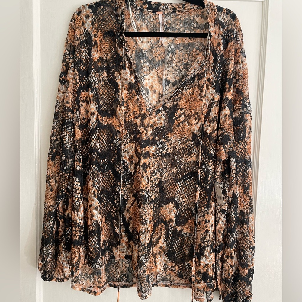 Free People Out for the Night Top and Snake Skin Combo